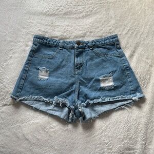 Denim Distressed Women Shorts